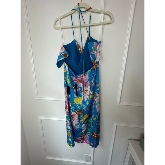 NWT Lulu's Floral Blue Dress Size S - Picture 4 of 9